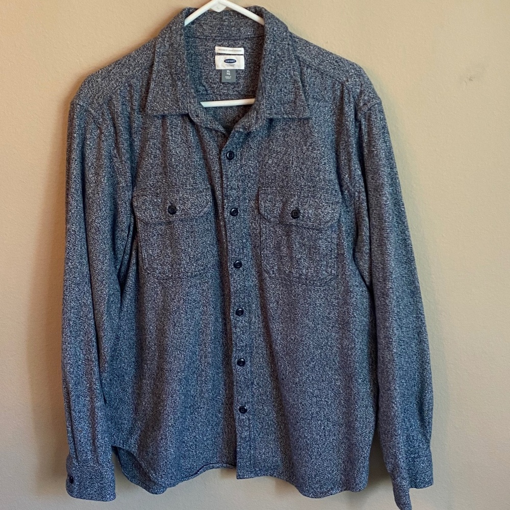 Old Navy, Navy Blue Button Down Shirt XL